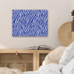 Zebra - Patroon - Kobalt - Blauw PET vilt klein 837 -sfeer3