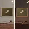Takken - Katoen - Wit - Bollen Light Box met batterij (Wandlamp) middel -sfeer3