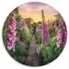 Vingerhoedskruid - Bloemen - Tuin Wandcirkel plexiglas klein -3d