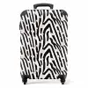 Patronen - Zwart - Wit - Minimalisme NBS - Handbagage koffer - Unisex middel -productfoto_recht