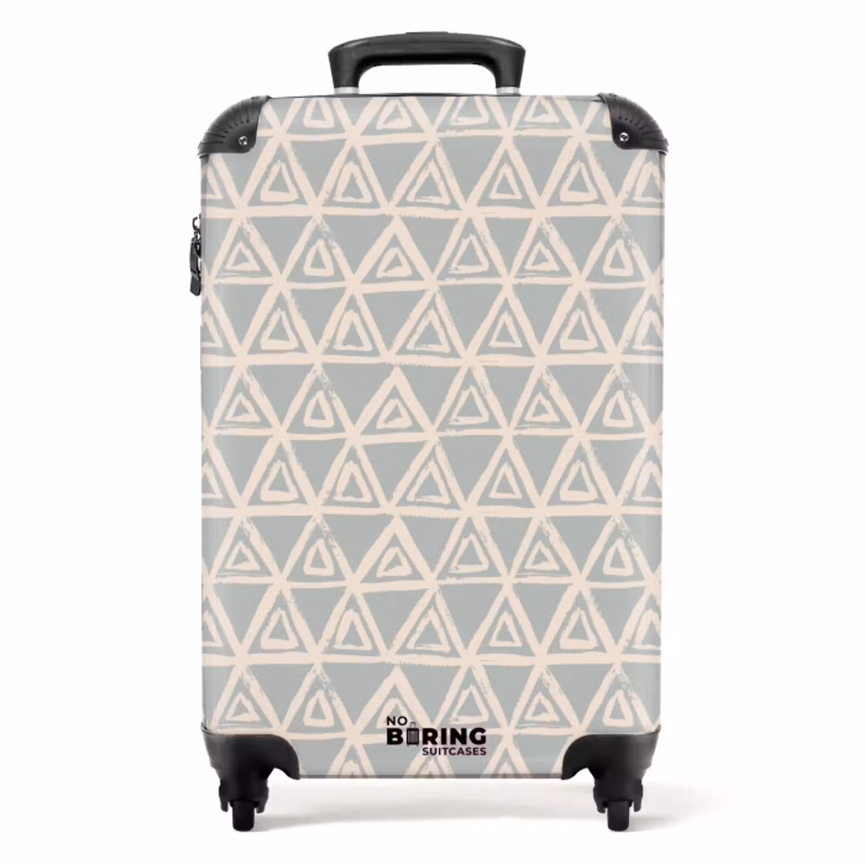 Herhalende driehoekstructuur in pastel NBS - Handbagage koffer - Volwassenen Unisex middel -productfoto_recht