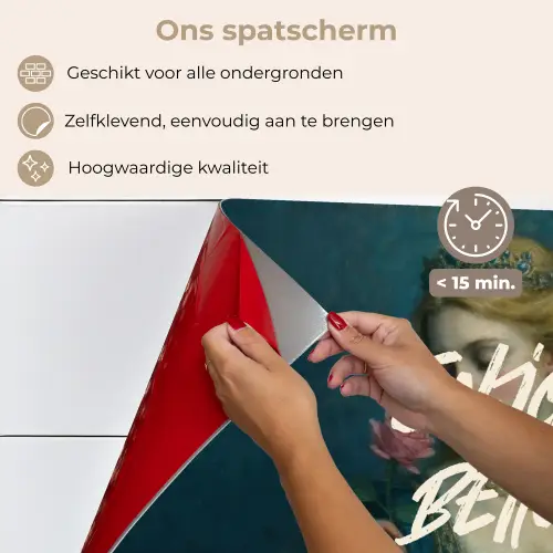 Vrouw - Roos - Quote keuken achterwand spatscherm klein -spatscherm_NL