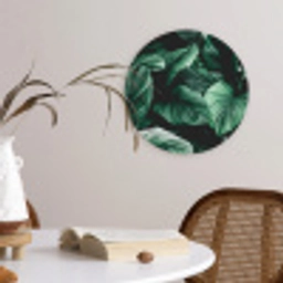 Jungle - Bladeren - Tropisch - Planten - Natuur Wandcirkel kunststof plaat 5mm dik klein -sfeer4