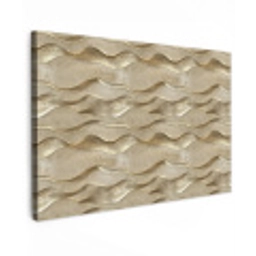 Golven - Patroon - Goud Tuinposter op houten frame 2 cm dik klein 845 -3d
