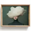 Hoed - Vrouw - Beige Dienblad Rechthoek middel -z3d_shopping