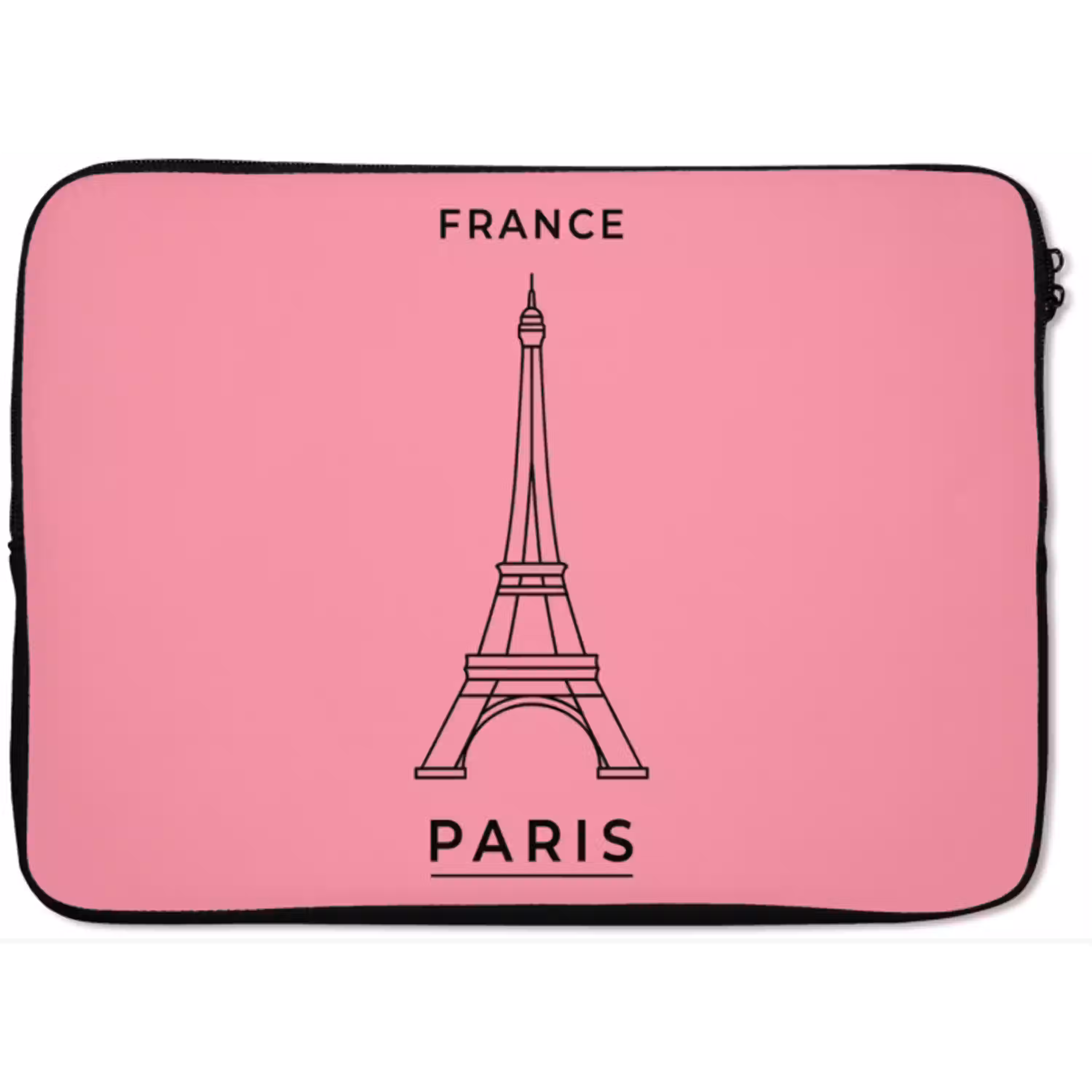 Eiffeltoren - Parijs - Architectuur - Minimalistisch - Roze laptophoes neopreen klein -zkaufland3dotto