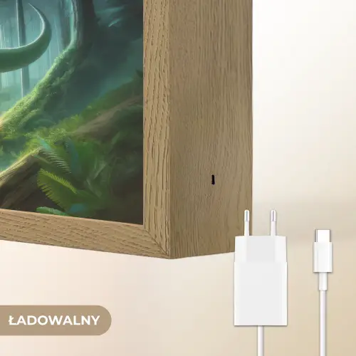 Dino - Jongens - Groen - Blauw - T-Rex Light Box met batterij (Wandlamp kind) middel -USP_websiteoplaadbaarNL
