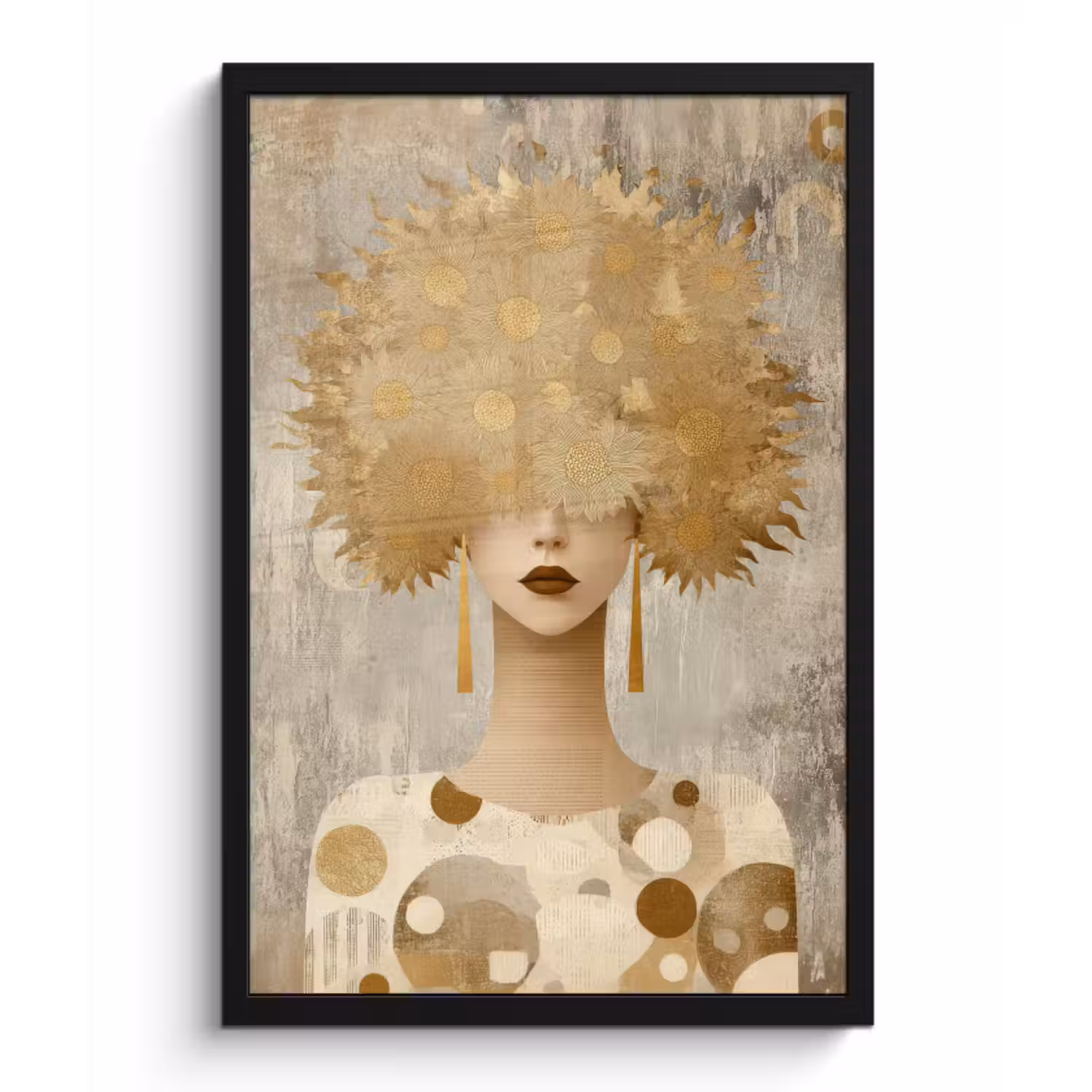Framed Prints - Gold - Portrait - Woman