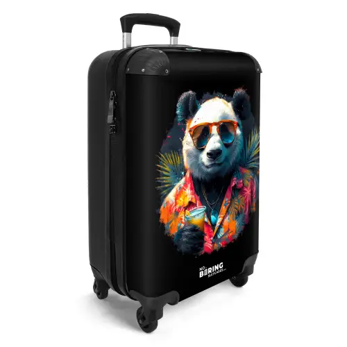 Panda als tropische straatkunst Koffer - NBS - Handbagage middel -productfoto_3d
