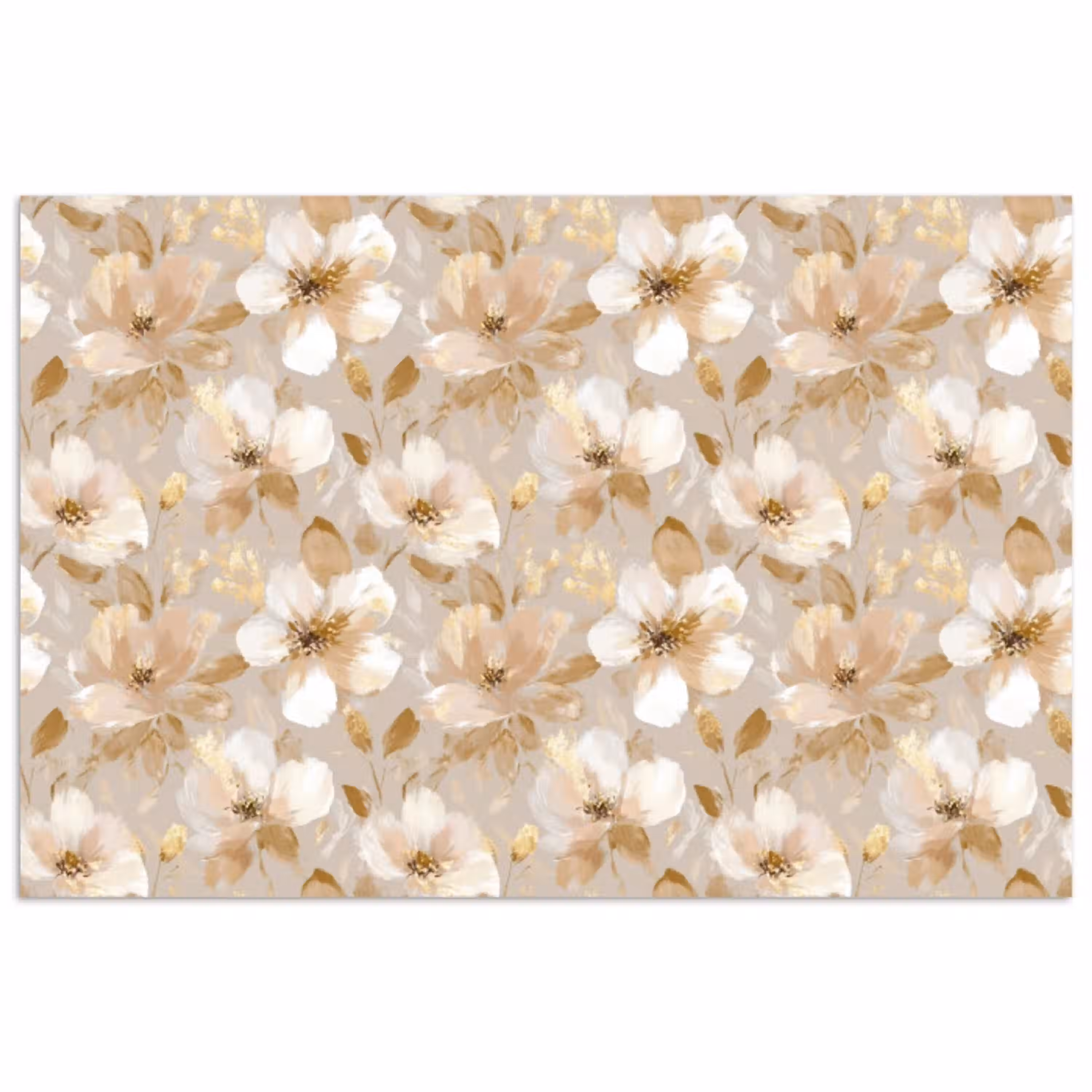 Bloemen - artistiek - Goud poster papier klein 62 -3d