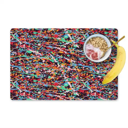 Spat - Abstract - Waterverf - Multi Placemat vinyl groot 368 -zzzproduct_Kitchenyeah-website