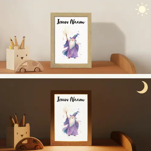 Tovenaar - Magie - Paars Light Box met kabel (Kinderlampje) klein -sfeer3_kind