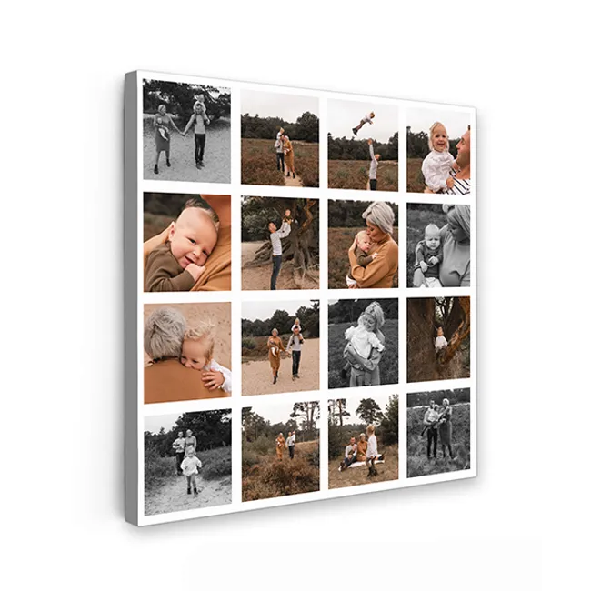 Canvas collage - Vierkant - 16 foto's