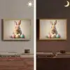 Paashaas - Pastel - Eieren Light Box met batterij (Wandlamp) middel -sfeer3