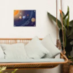 Planetenstelsel - Ruimte - Illustratie tuinposter los doek klein -sfeer7