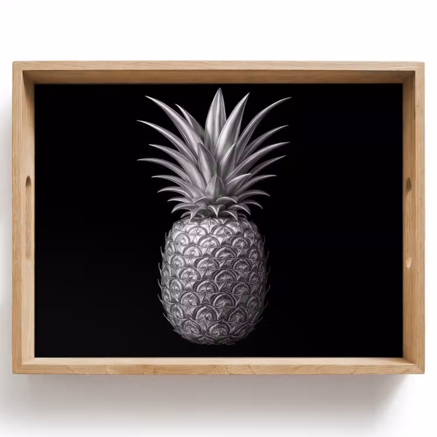 Tablett - Ananas - Detailliert - Blätter
