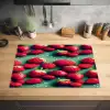Aardbeien - Rood - Groen - Kroontjes Inductie beschermer vinyl 3mm klein 276 -sfeer5