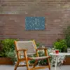 Terrazzo -  Patroon - Kleurrijk - Diep blauw Tuinposter op houten frame 2 cm dik klein 845 -sfeer3