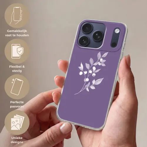 Tak - Sierlijk - Bladeren - Minimalistisch Telefoonhoesje iPhone 17 Pro klein -sfeer3_NL