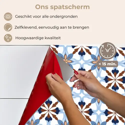Ornament - Tegel - Kleurrijk keuken achterwand spatscherm klein 900 -spatscherm_NL