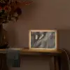 Pampasgras - Pluim - Zwart - Beige Light Box met kabel (Tafellamp) klein -sfeer4