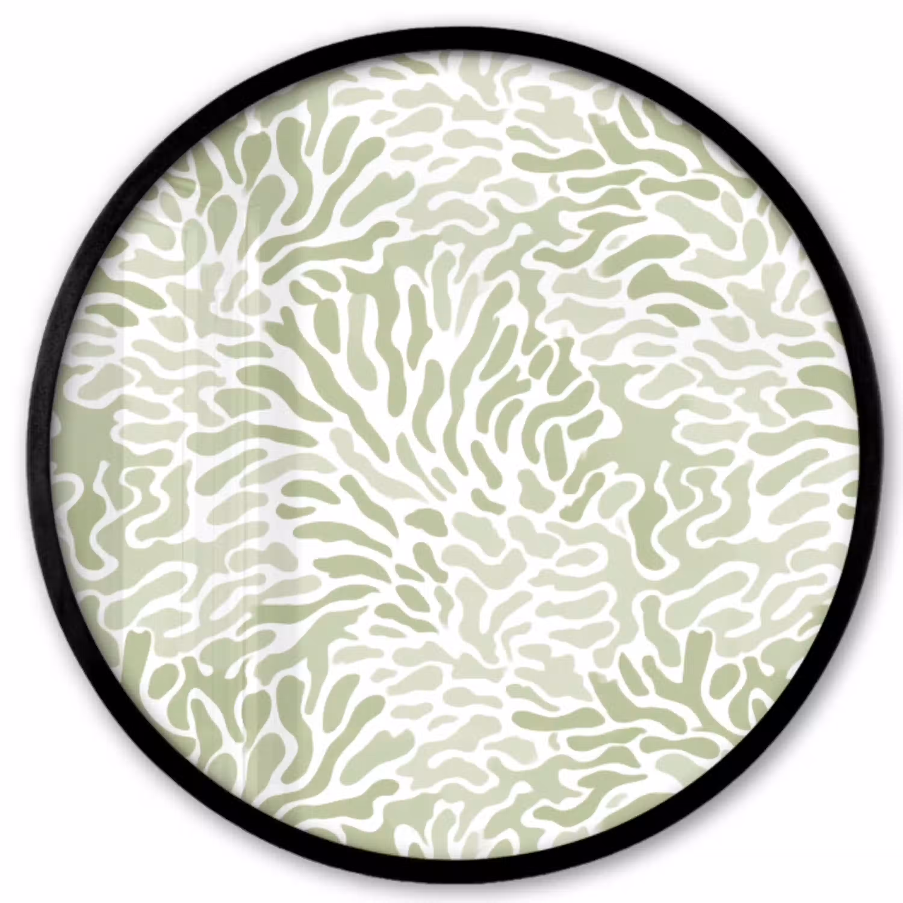 Saliegroen - Abstract - Organisch - Koraal - Patroon Fotolijst rond zonder passe partout klein 856 -3d