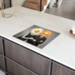 Ontbijt - Koppel - Ei - Brood Inductie beschermer vinyl 3mm middel -sfeer8
