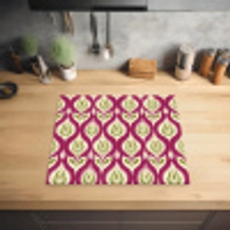 Retro - Floraal - Paars Inductie beschermer vinyl 3mm middel 274 -sfeer5