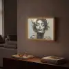 Vrouw - Kunst - Goud - Abstract - Glamour Light Box met batterij (Wandlamp) middel -sfeer1