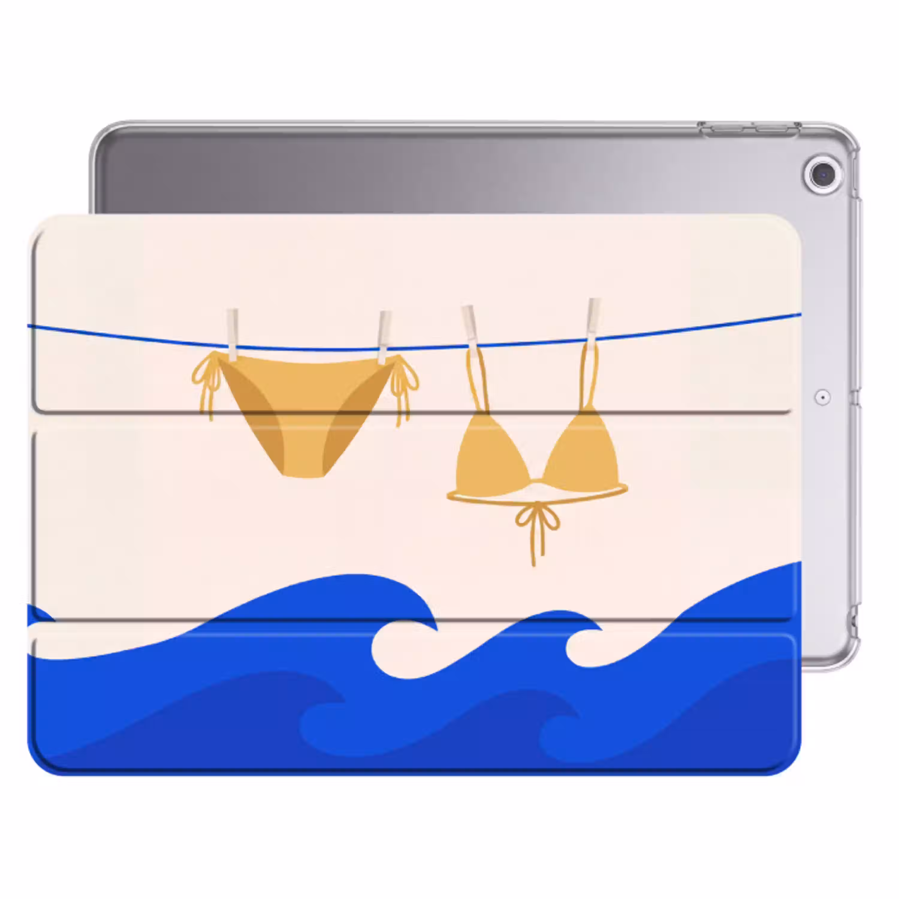 Zwemkleding - Zee - Zomer - Illustratie - Geel Apple iPad 2017 middel -threedimensional_3d_global