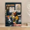 Melkmeisje - Barista - Koffie - Vintage - Kunst - Abstract - Schilderij - Oude meesters canvas 2cm klein -sfeer1