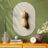 Pinda - Ruw - Beige Wandcirkel Ovaal Glas middel -sfeer2