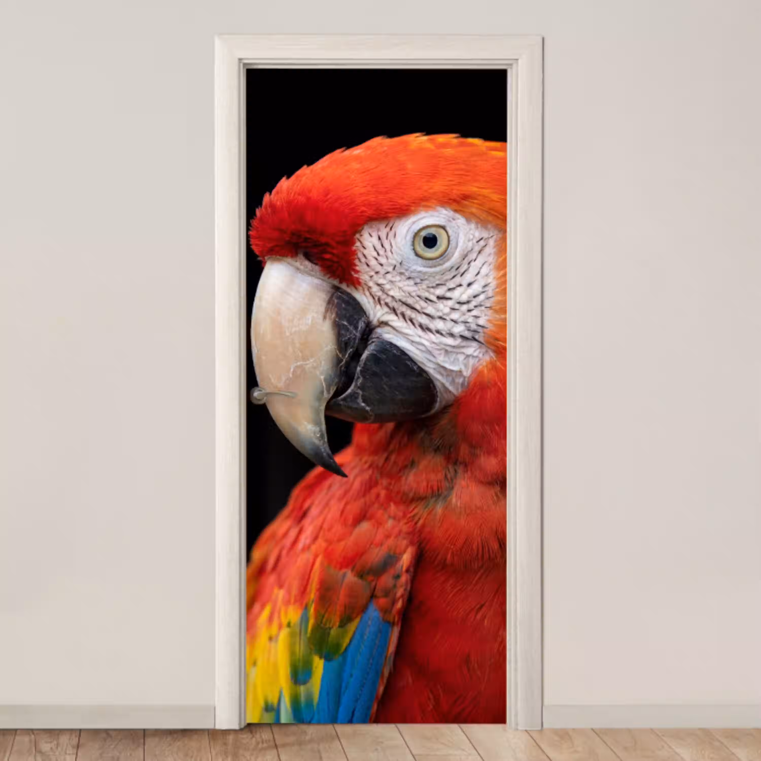 Ara - Portret - Rood deurposter klein -3d_beige