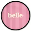Roze - Gestreept - Belle Fotolijst rond zonder passe partout klein -3d