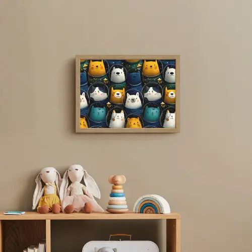 Dieren - Ruimtepakken - Sterren Light Box met batterij (Wandlamp kind) middel -sfeer2_kind