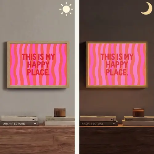 Tekst - Modern - Kleurrijk Light Box met batterij (Wandlamp) middel -sfeer3