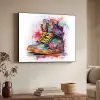 Schoenen - Graffiti - Wit - Kleuren Textielframe zwart klein -sfeer3