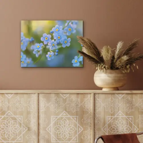Bloemetjes - Blauw - Vergeet mij nietjes PET vilt klein -sfeer4