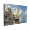 Zeilschip - Huizen - Kade - Zee canvas 2cm klein -z3d