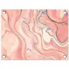 Marmer - Pastel - Roze - Blauw - Marmerlook - Abstract tuinposter los doek klein -3d
