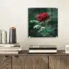 Roos - Bladeren - Dieprood plexiglas 5mm klein -sfeer1