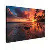 Tropische Zonsondergang Tuinposter op houten frame 2 cm dik klein -3d