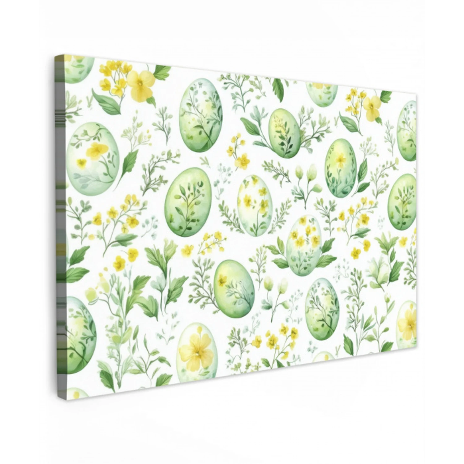 Patroon - Groen - Eieren Tuinposter op houten frame 2 cm dik klein -3d