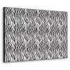 Zwart - Wit - Zebra - Patroon Textielframe zwart klein 947 -3d