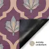 Patroon - Paars - Bloem Deurmat klein -antislip_NL