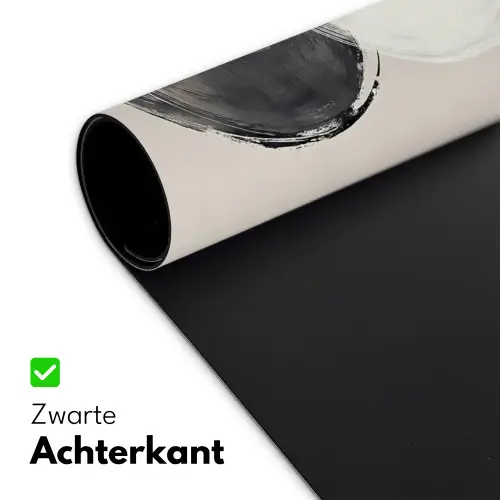Cirkels - Strepen - Minimalistisch - Zwart Muismat XXL klein -sfeer2