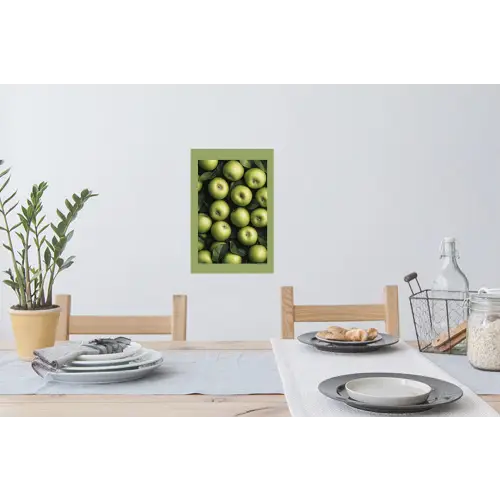 Appels - Groen - bladeren Muursticker klein -eettafel