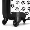 Honden poot patroon zwart wit NBS - Handbagage koffer - Kinderen Unisex middel -wiel