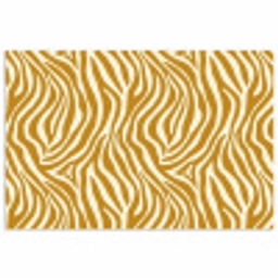 Zebra - Klassiek - Oker - Geel poster papier klein 62 -3d