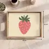 Aardbei - Minimalistisch - Rood - Fruit Dienblad Rechthoek middel -USP_Formaat